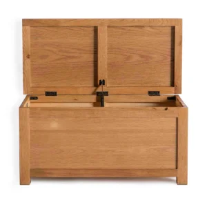 Surrey Oak Blanket Box - Gambar 7