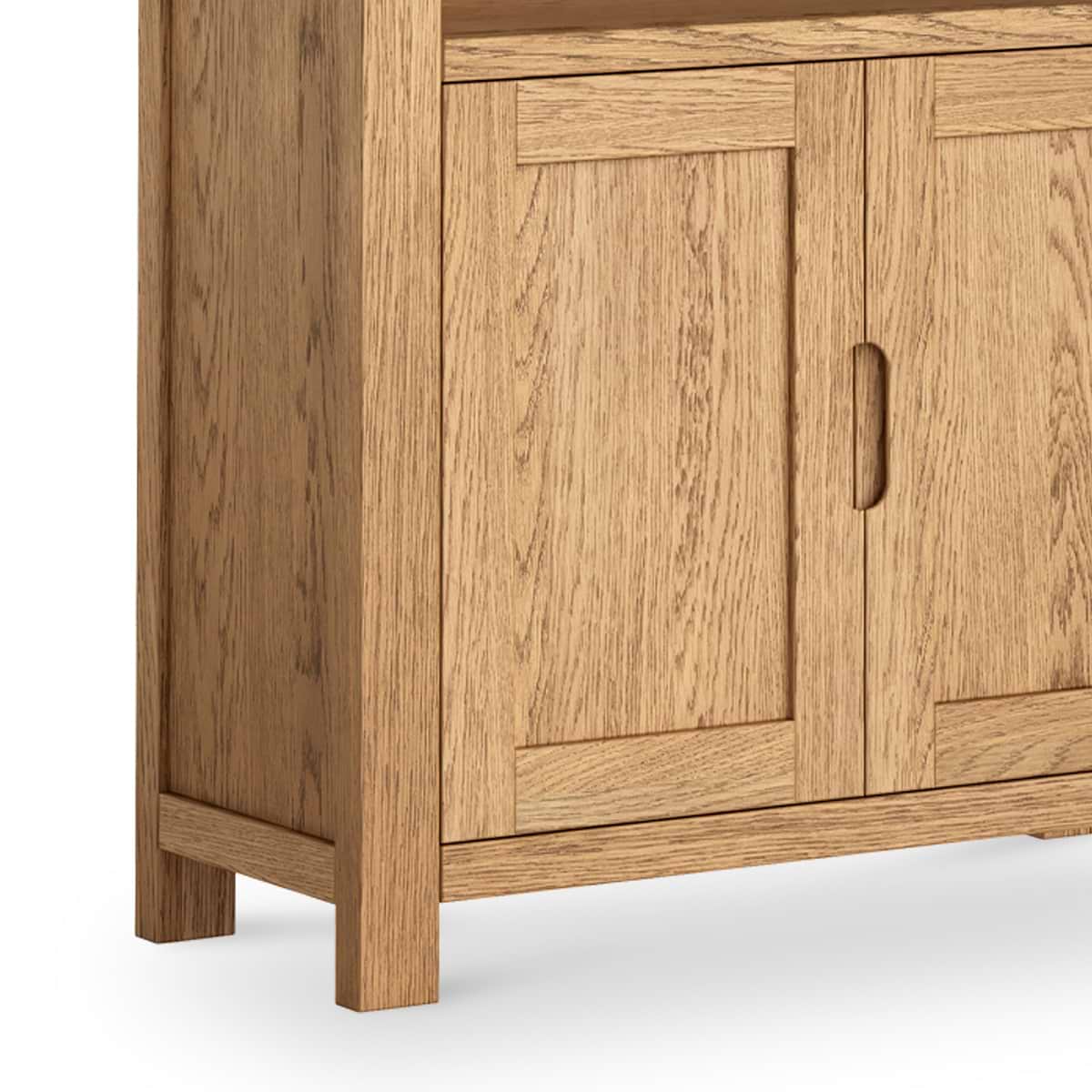 Penryn Oak 2 Door Large Bookcase - Image 3